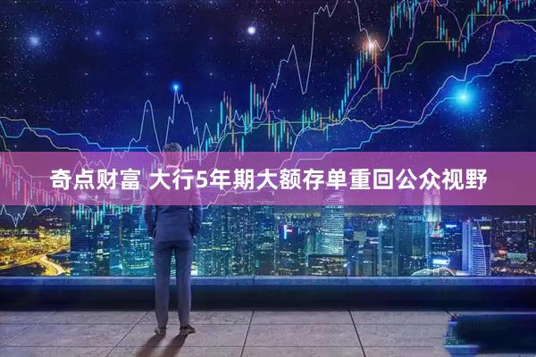 奇点财富 大行5年期大额存单重回公众视野